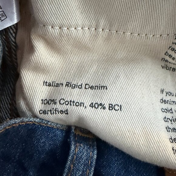 Frame Le Italien True Straight Jeans in Vintage Blue Size 27 Italian Rigid Denim - Picture 8 of 10